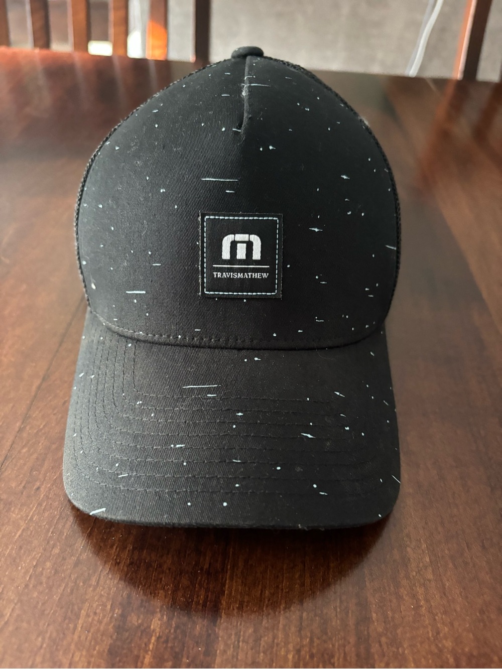 Travis Mathew Black Speckled Logo Cap